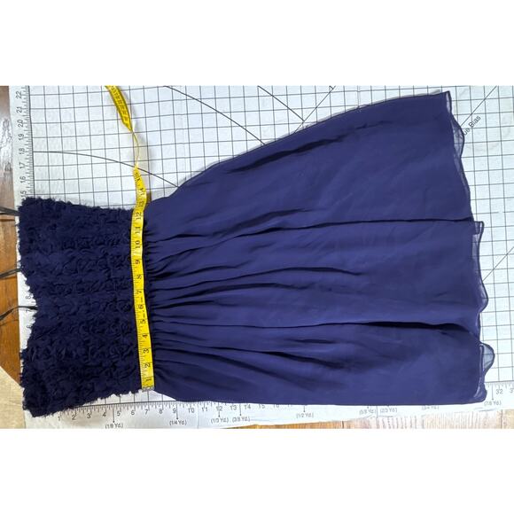 Calvin Klein Purple Floral Bodice Strapless Sheer Layer Mini Dress Women 0 - Picture 9 of 9